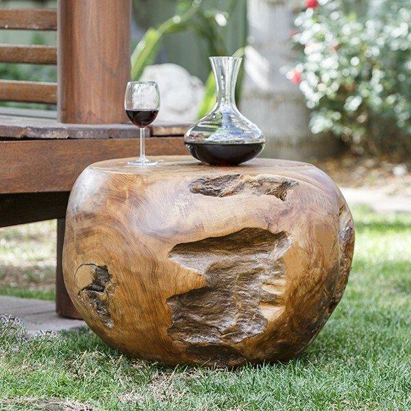Garden Age Supply Habini Teak Ball Table | End Tables | Modishstore