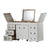 A&B Home White Dressing Table with Mobile Cabinet
