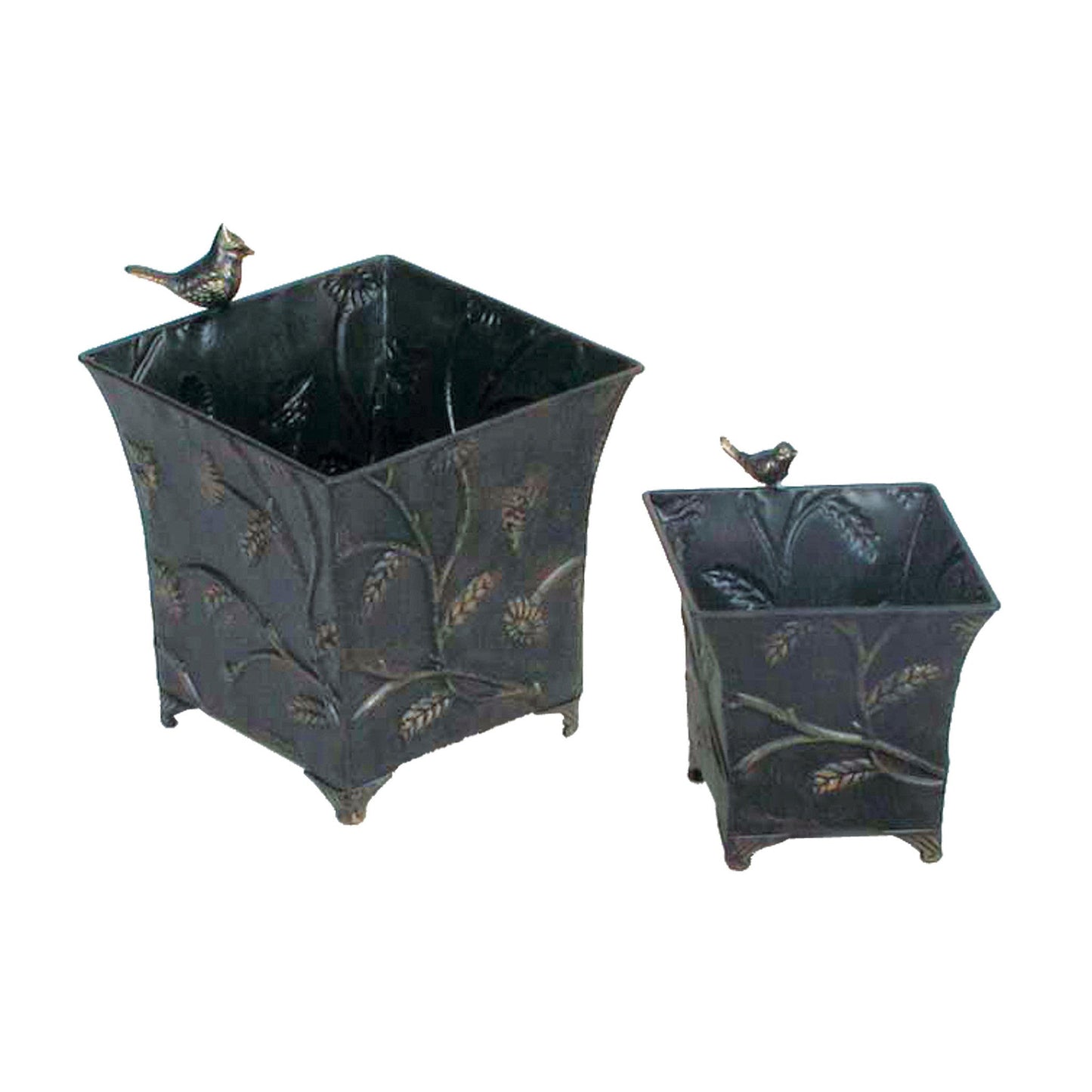 ELK Lighting A - Bird & Wheat Cache Pots - Set Of 2 Planters, Troughs & Cachepots, ELK Lighting, - Modish Store | Modishstore | Planters, Troughs & Cachepots