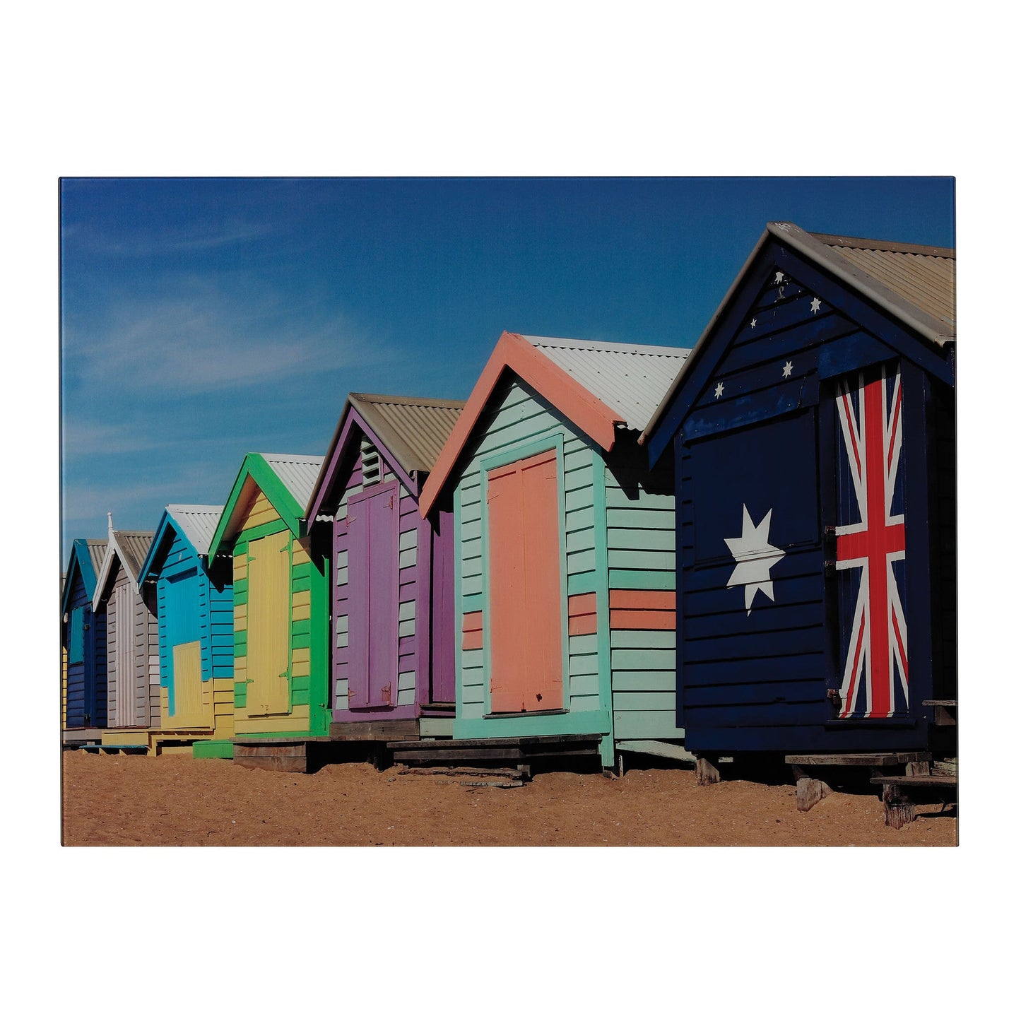 ELK Lighting Min 2-Beach Hut Image Printed On Glass Wall Art, ELK Lighting, - Modish Store | Modishstore | Wall Art