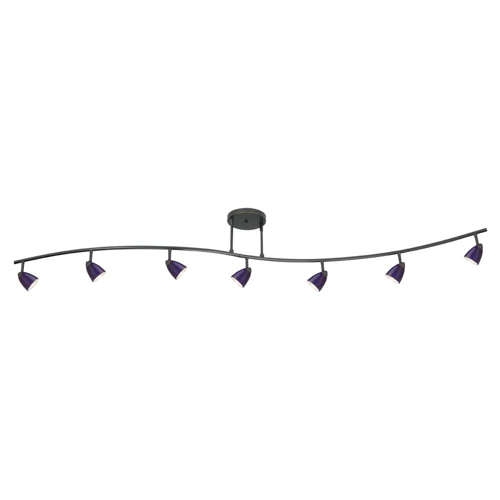 Cal Lighting 954-77L-DB/BLS Serpentine 7 Track Light | Modishstore | Ceiling Lamps