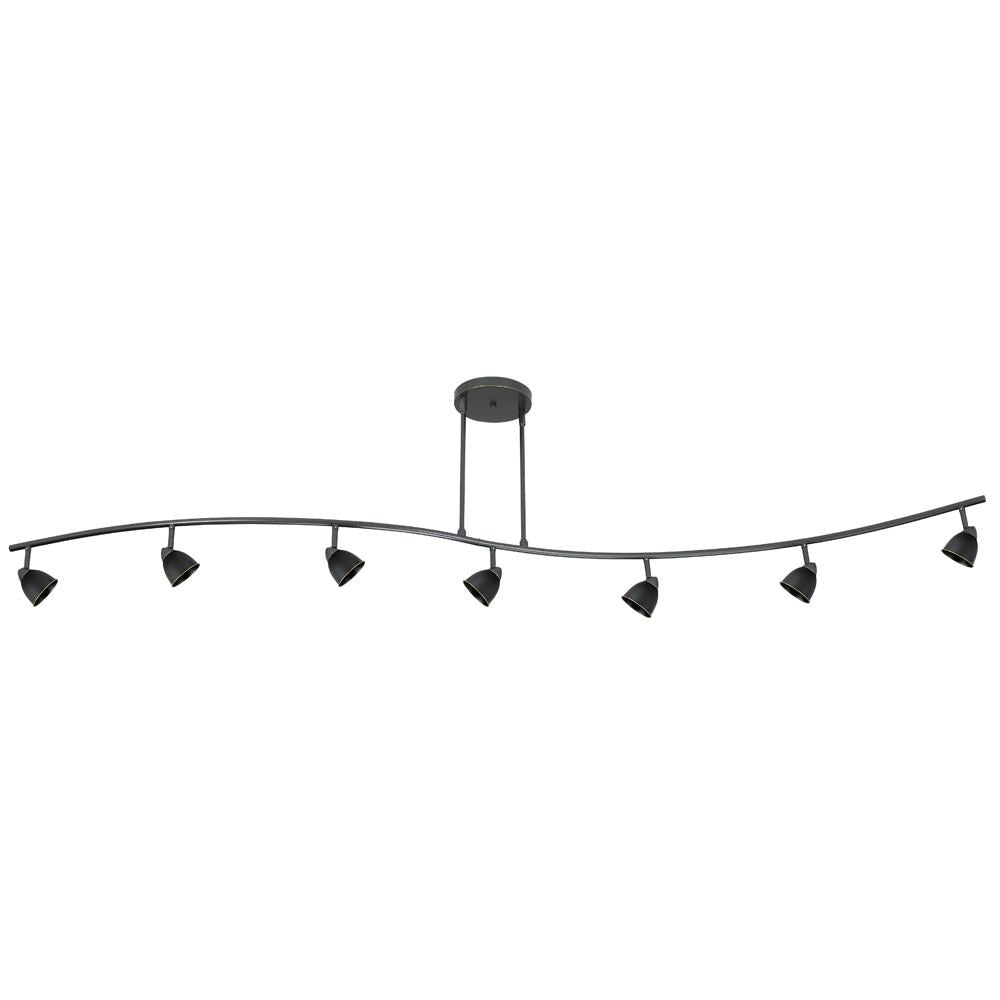 Cal Lighting 954-77L-DB/CDB Serpentine 7 Track Light | Modishstore | Ceiling Lamps