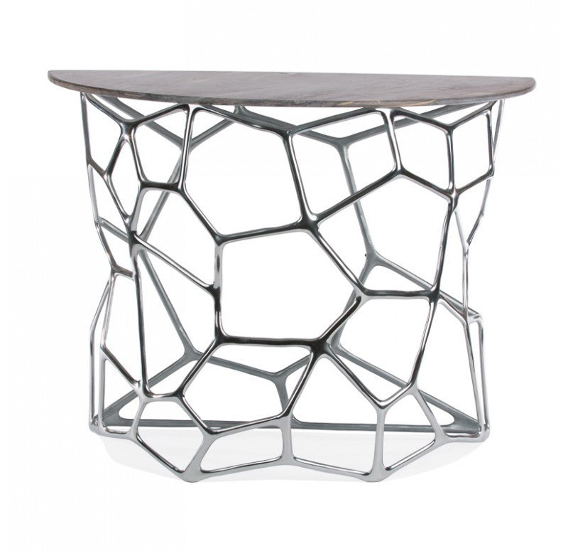 Gold Leaf Design Group Cell Console Wall Table with Marble Top | Console Tables | Modishstore-3