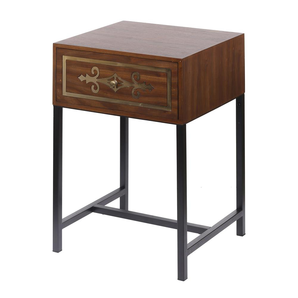 A&B Home Nesting Raj Brass Side Table - AV43668