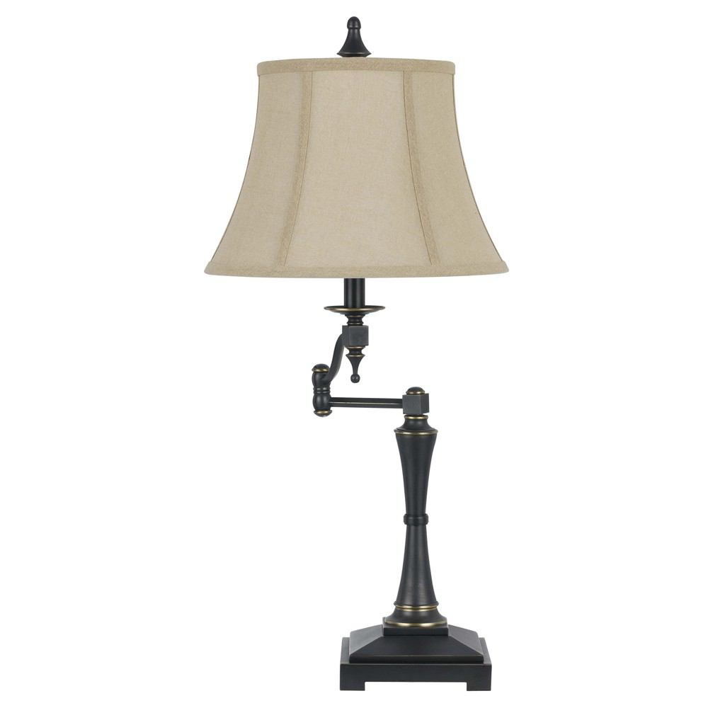 Cal Lighting BO-2443SWTB 150W 3 Way Madison Swing Arm Table Lamp-2