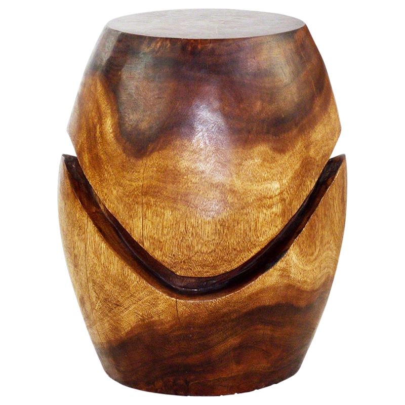 Haussmann Barrel Puzzle 14" Dia - Walnut | Stools & Benches | Modishstore-4