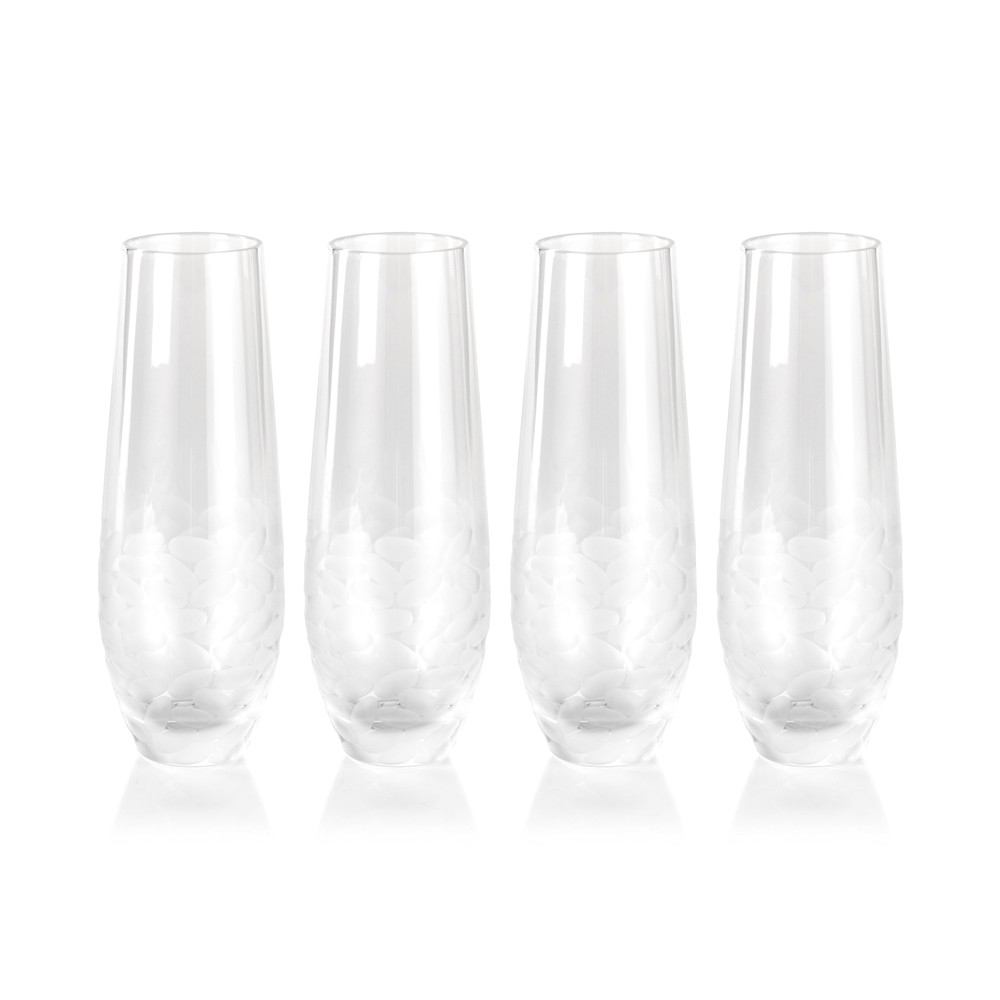 Zodax Villa Stemless Champagne Flutes - Set of 4 | Drinkware | Modishstore-2
