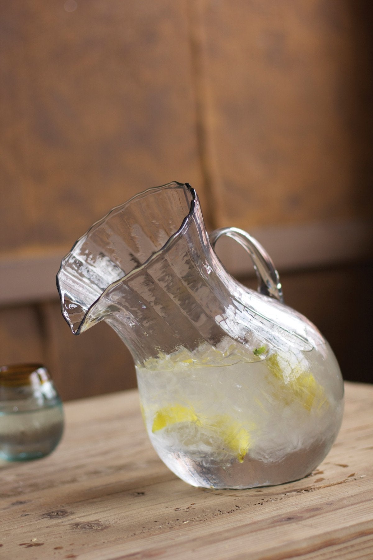 Kalalou Ribbed Tilted Pitcher | Modishstore | Beverage Dispensers