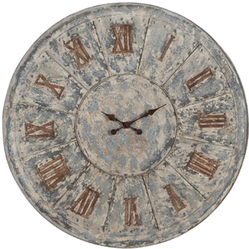 A&B Home Oversized Jonet Vintage Tin Round Clock