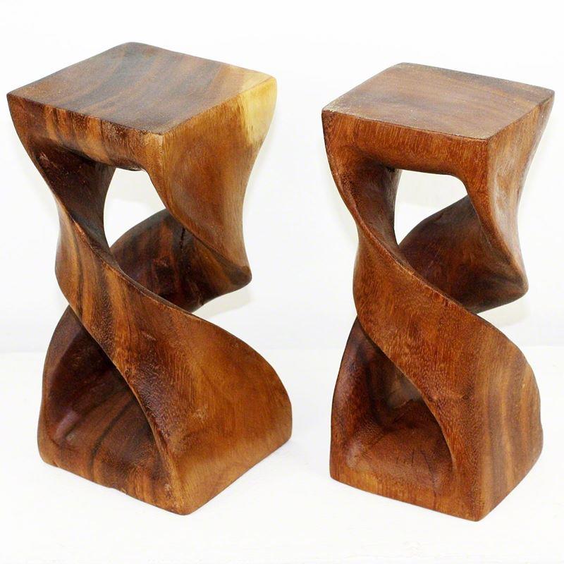 Haussmann Mini, Double Twist 4" Sq - Set of 2 | Stools & Benches | Modishstore