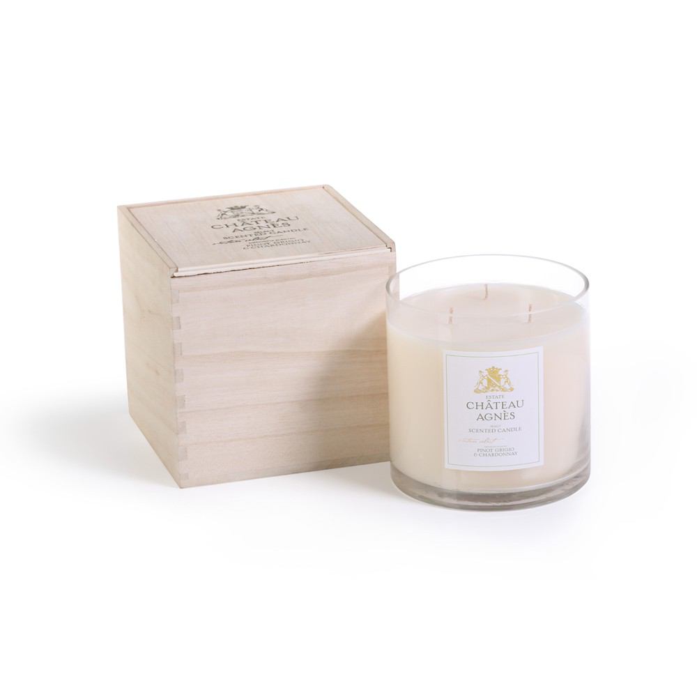 Zodax Pinot Grigio & Chardonnay Scented 3- Wick Candle Jar | Candles | Modishstore-2