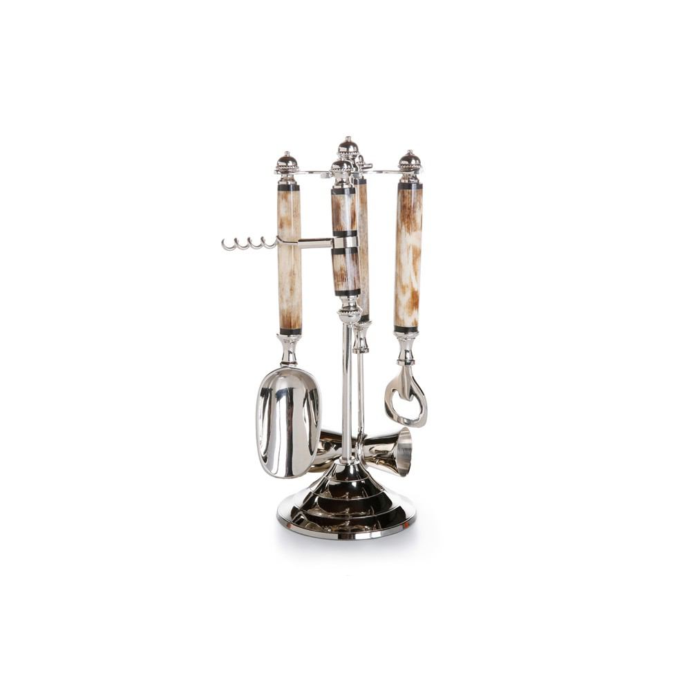 Zodax 5-Piece Mikhola Bar Tool Set with Bone Handles | Wine & Bar Accessories | Modishstore-2