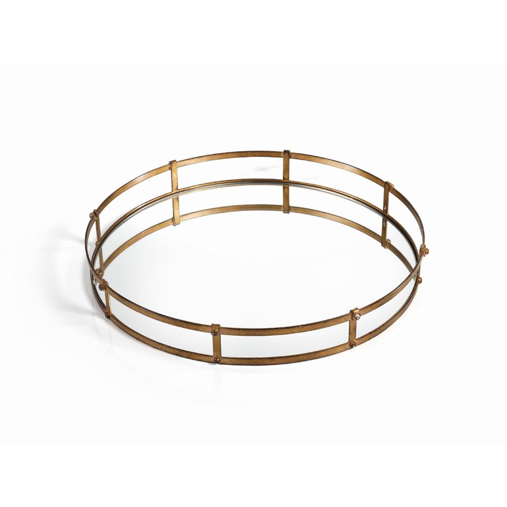 Zodax 23-Inch Diameter Rivet Serving Tray | Trays | Modishstore-2