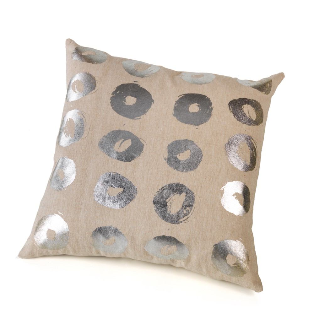 Zodax Circles Cotton Throw Pillow - 18" x 18" | Pillows | Modishstore-3