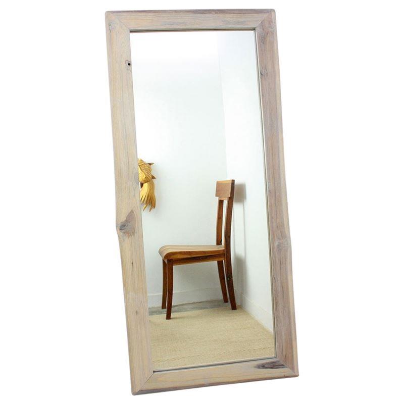 Haussmann Mirror Ne Teak Rectangle 48" H - Agate Grey | Mirrors | Modishstore-4