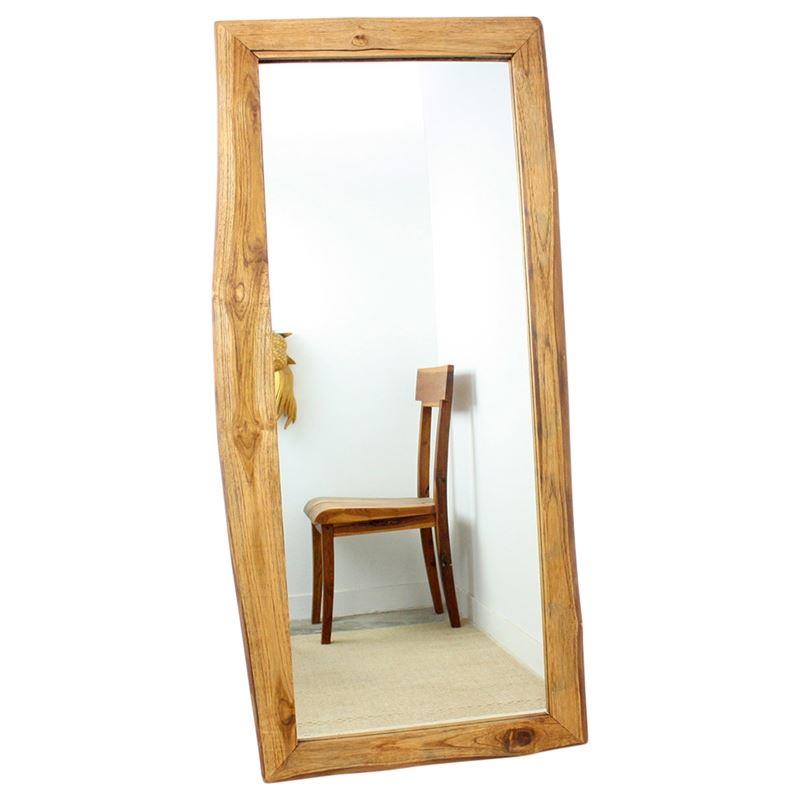 Haussmann Mirror Ne Teak Rectangle 48" H - Walnut | Mirrors | Modishstore-3