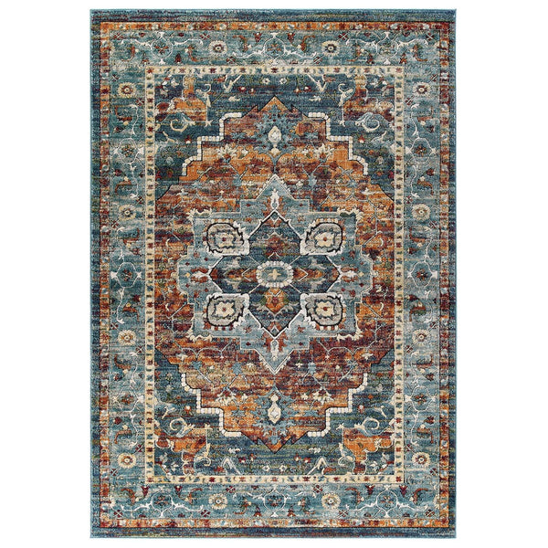 Modway Tribute Diantha Distressed Vintage Floral Persian Medallion 8x10 Area Rug Multicolored | Rugs | Modishstore-2