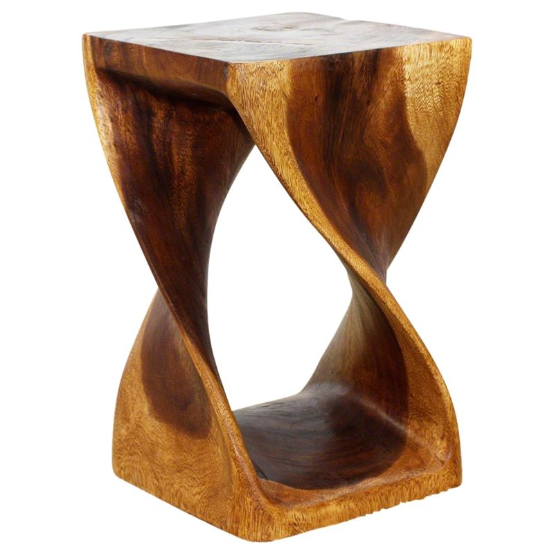 Haussmann Twist Stool - Walnut | Stools & Benches | Modishstore-12
