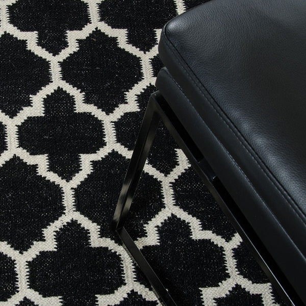 Vig Furniture Linie Design Adelyn Black Wool Rug | Modishstore | Rugs