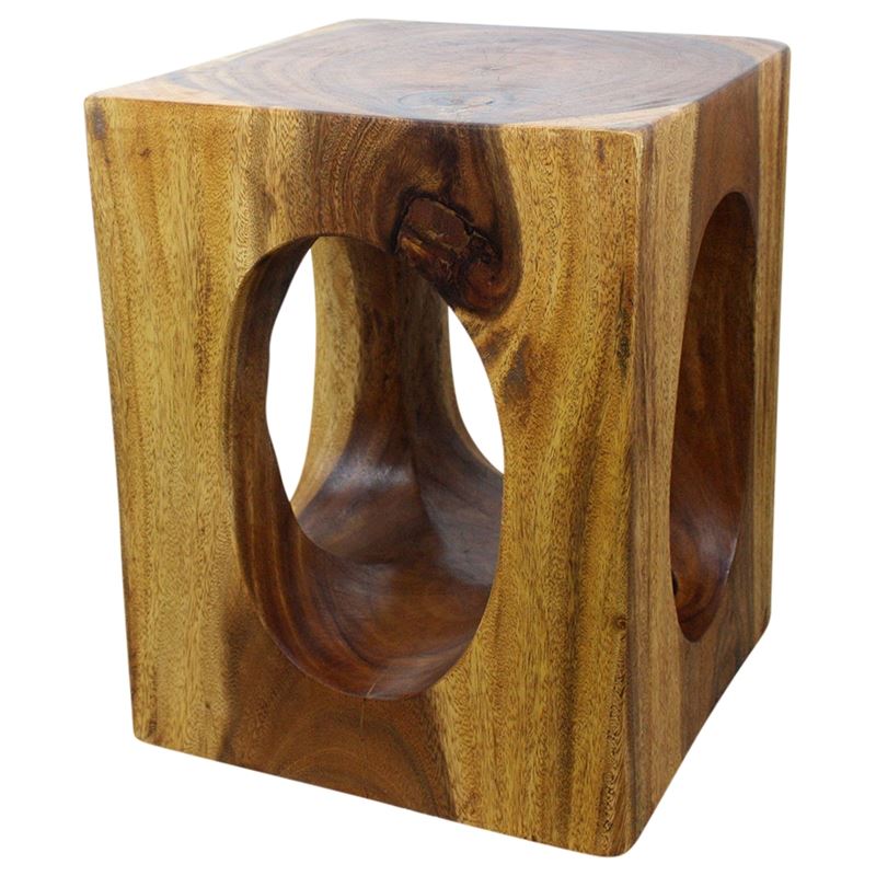 Haussmann Windows 16" Sq - Walnut | Stools & Benches | Modishstore-3