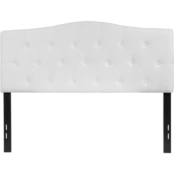 Cambridge Tufted Upholstered Full Size Headboard In White Fabric By Flash Furniture | Headboards | Modishstore - 3