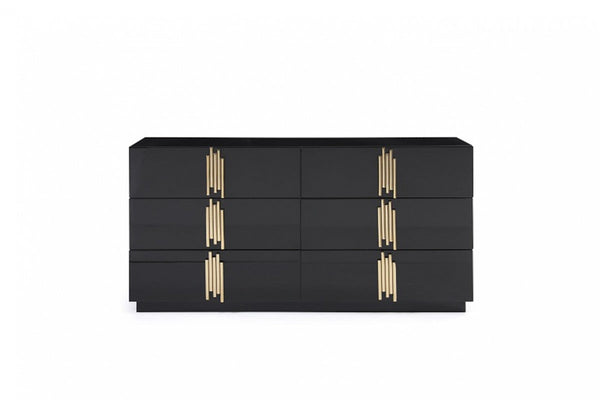 Vig Furniture Modrest Token Modern Black & Gold Dresser | Modishstore | Dressers-2