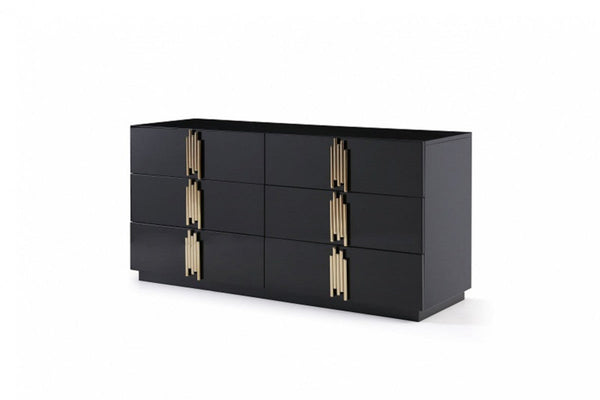 Vig Furniture Modrest Token Modern Black & Gold Dresser | Modishstore | Dressers-3