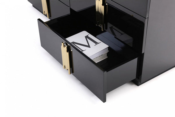 Vig Furniture Modrest Token Modern Black & Gold Dresser | Modishstore | Dressers-4