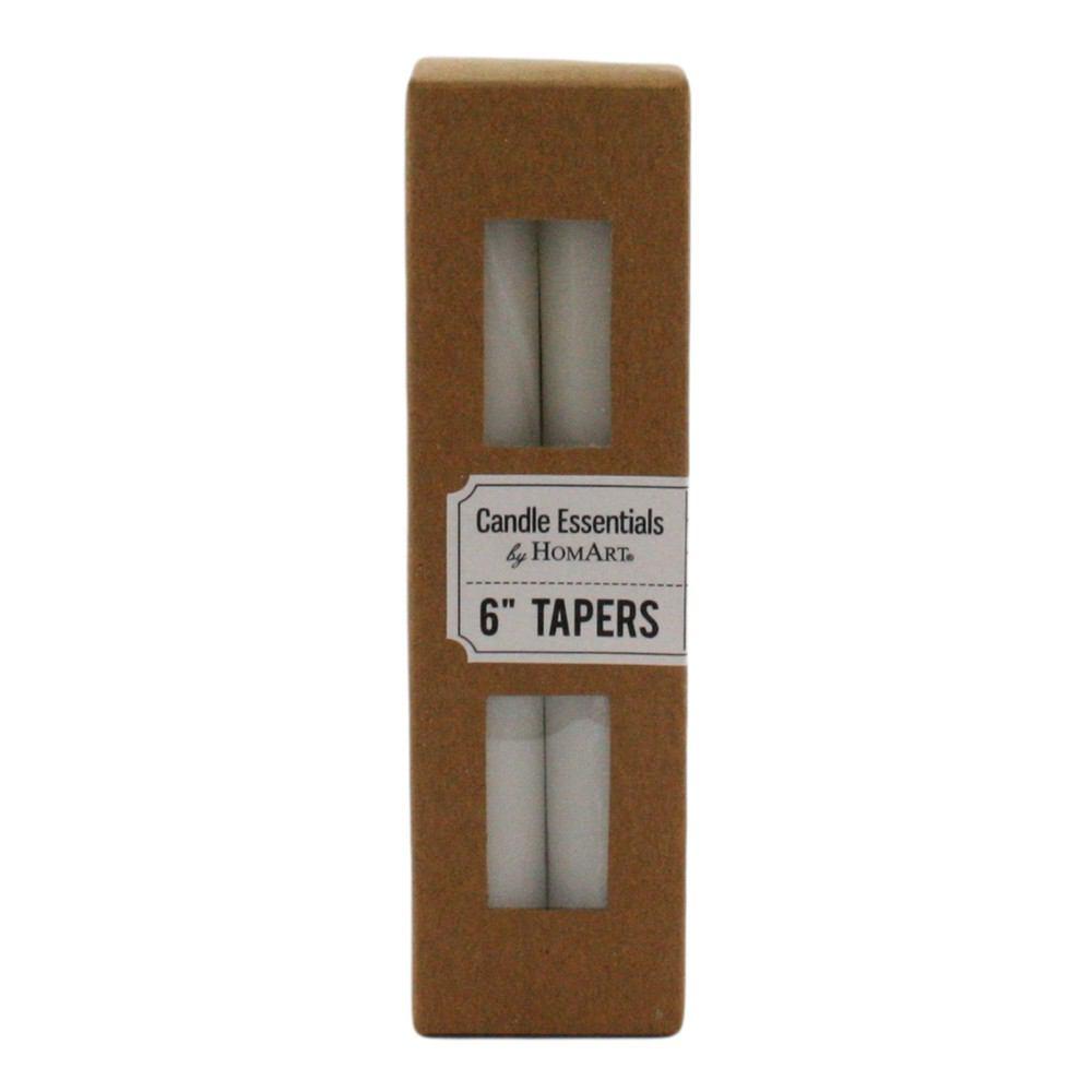 HomArt Taper - Box of 4 - Ivory - 6 in-4