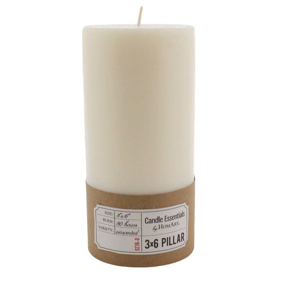 HomArt Pillar - Ivory - 3 x 6 - Set of 6-6