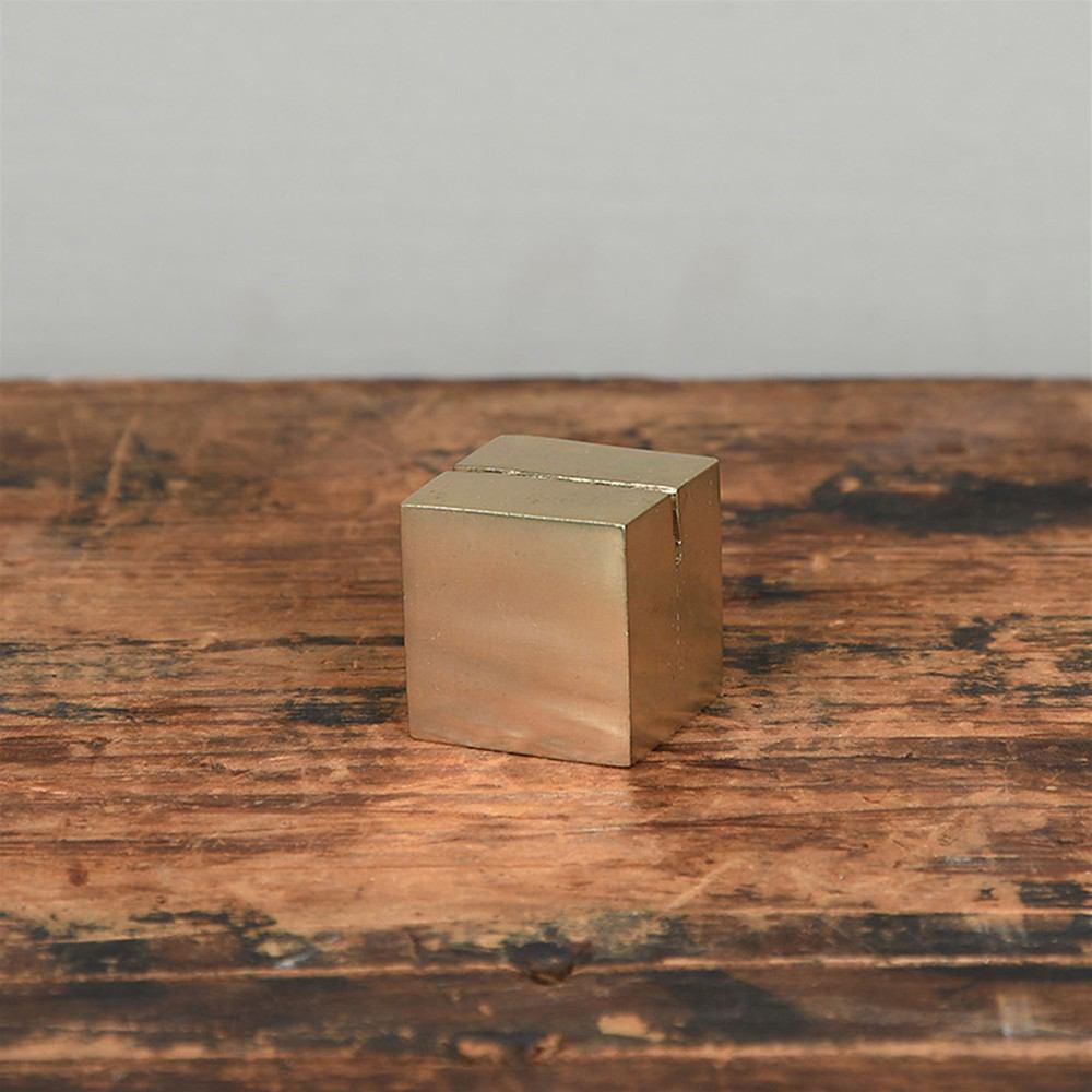 HomArt Cast Iron Cube Place Card Holder - Set of 8-4