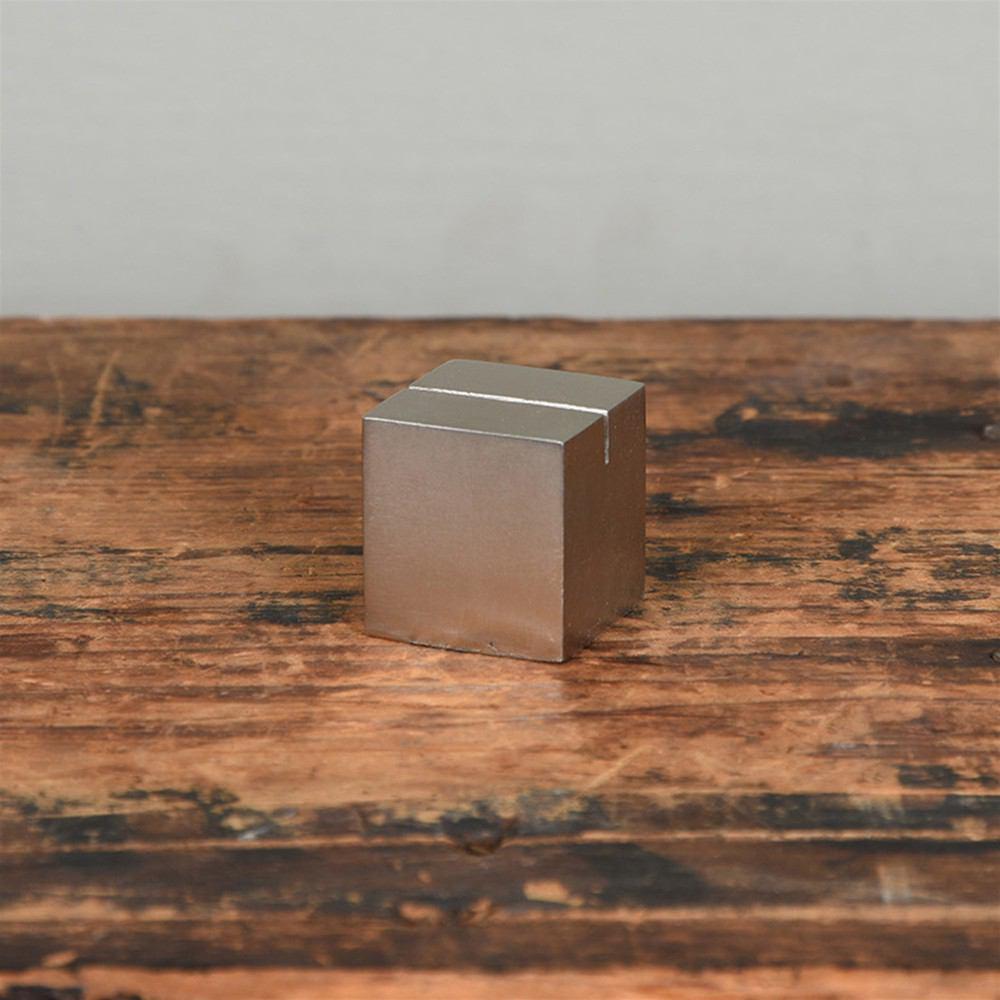 HomArt Cast Iron Cube Place Card Holder - Set of 8-6