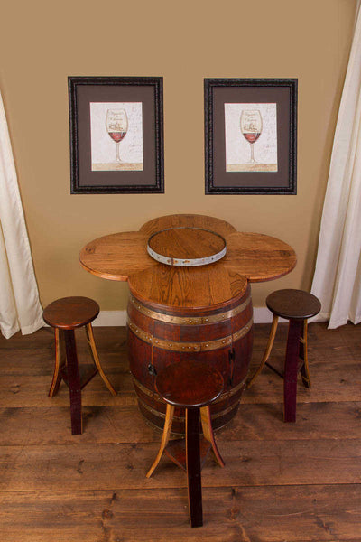 Napa East Wine Barrel Table Set: Cabinet Base