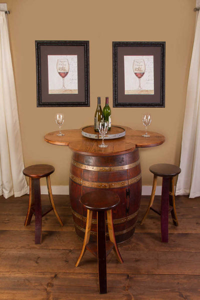 Napa East Wine Barrel Table Set: Cabinet Base