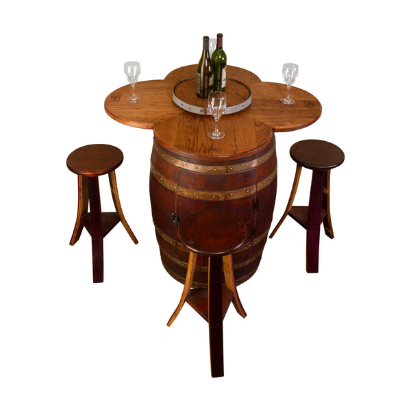 Napa East Wine Barrel Table Set: Cabinet Base