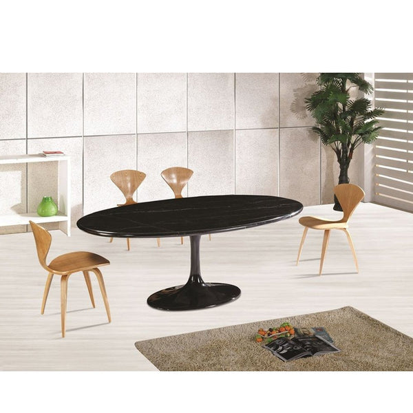 Fine Mod Imports Flower Marble Table Oval 78