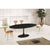 Fine Mod Imports Flower Marble Table Oval 78