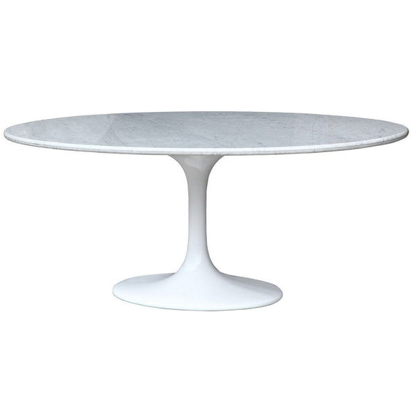 Fine Mod Imports Flower Marble Table Oval 78