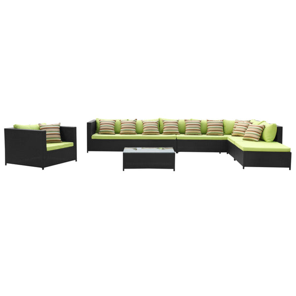 Fine Mod Imports Garden 7-Piece Outdoor Rattan | Outdoor Sofas, Loveseats & Sectionals | Modishstore-3