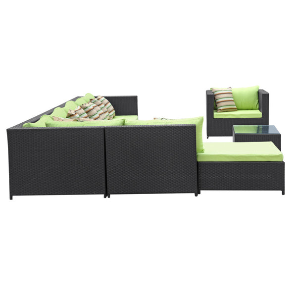 Fine Mod Imports Garden 7-Piece Outdoor Rattan | Outdoor Sofas, Loveseats & Sectionals | Modishstore-9