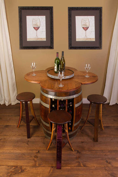 Napa East Wine Barrel Table Set: Rack Base