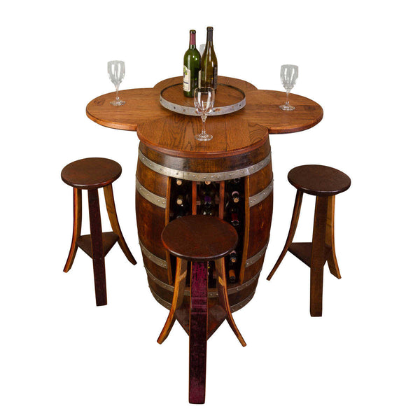 Napa East Wine Barrel Table Set: Rack Base