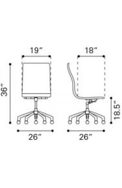 Zuo Glider Conference Chair | Office Chairs | Modishstore-12