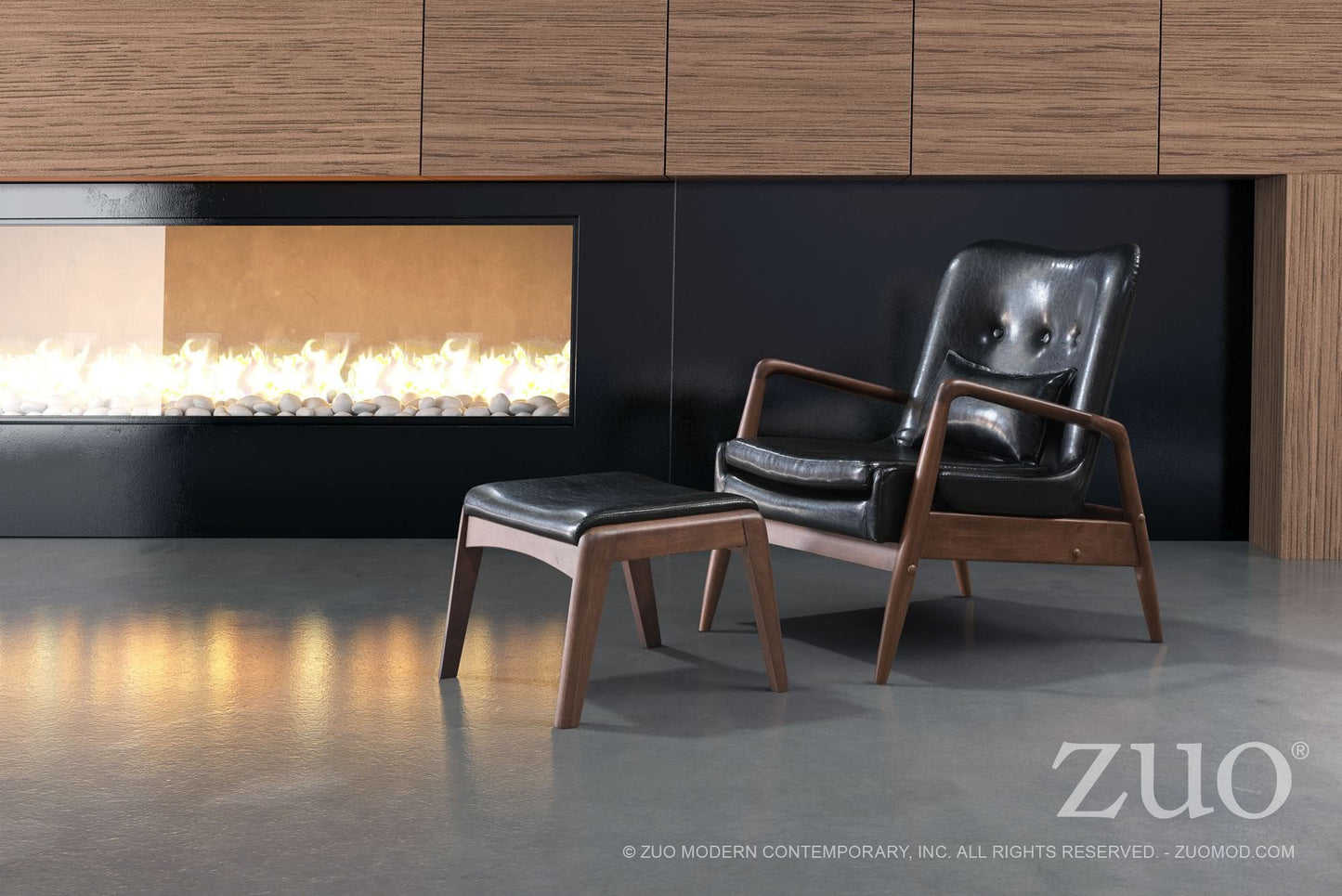 Zuo Bully Lounge Chair & Ottoman | Lounge Chairs | Modishstore