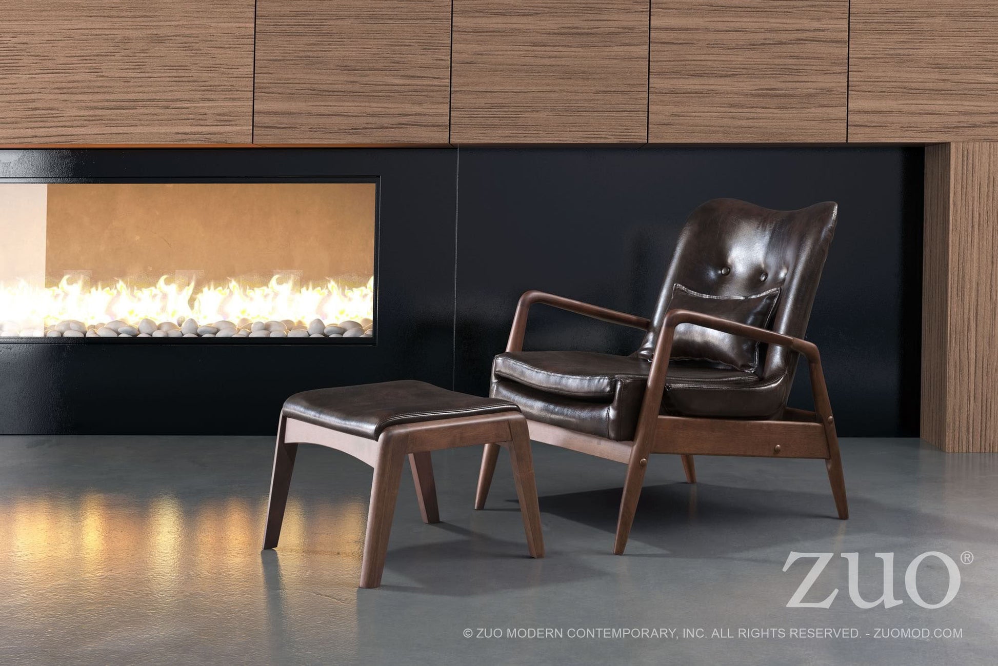 Zuo Bully Lounge Chair & Ottoman | Lounge Chairs | Modishstore-5