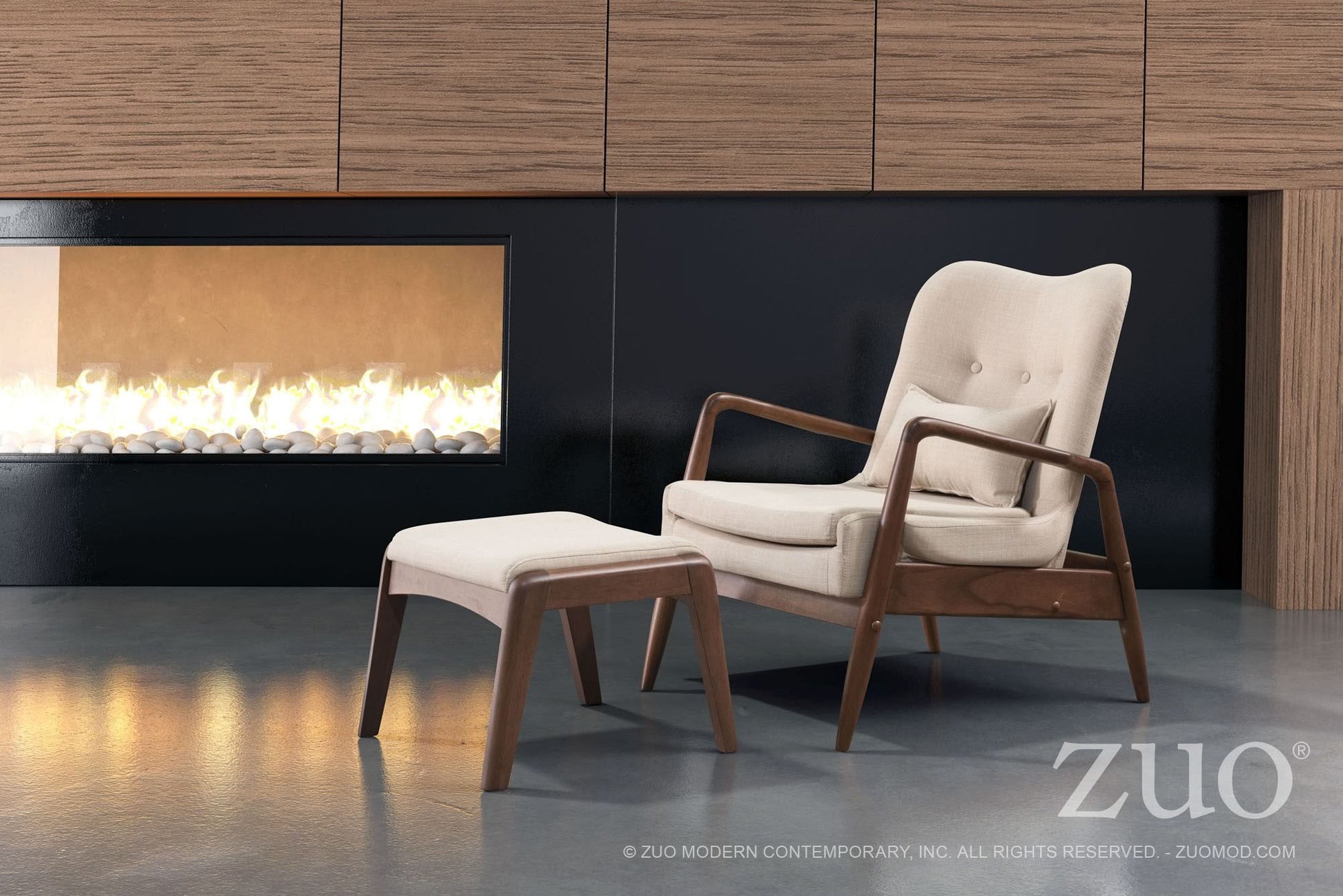 Zuo Bully Lounge Chair & Ottoman | Lounge Chairs | Modishstore-6