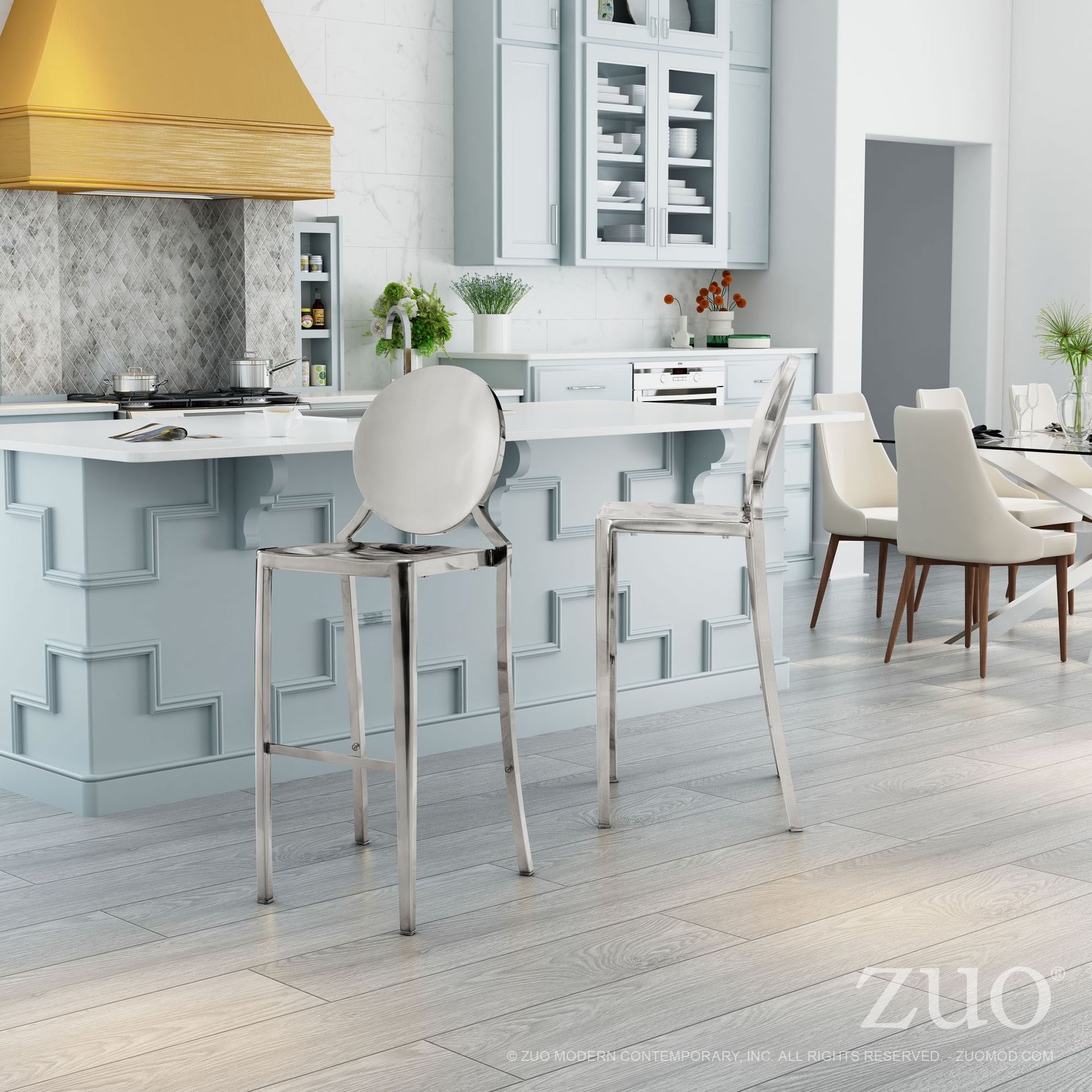 Zuo Eclispe Bar Chair - Set Of 2 | Bar Stools | Modishstore