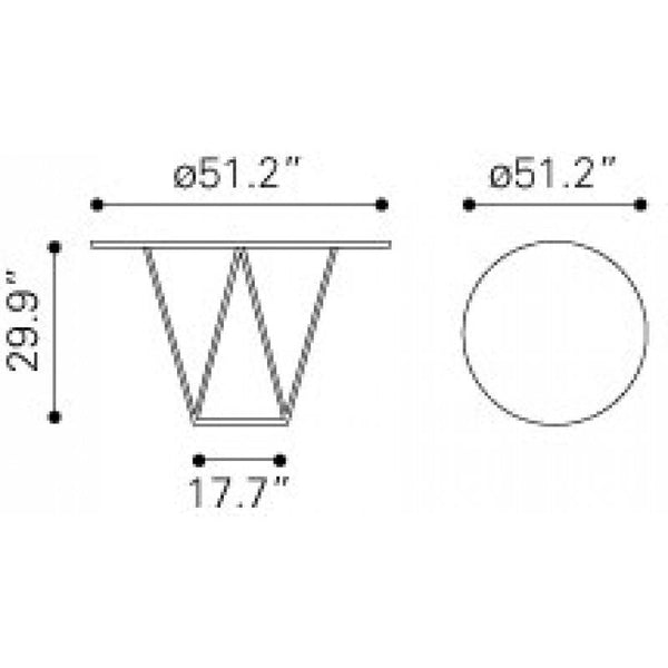 Zuo Tintern Dining Table | Dining Tables | Modishstore-5