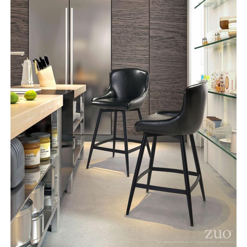 Zuo Dresden Swivel Bar Chair | Bar Stools | Modishstore