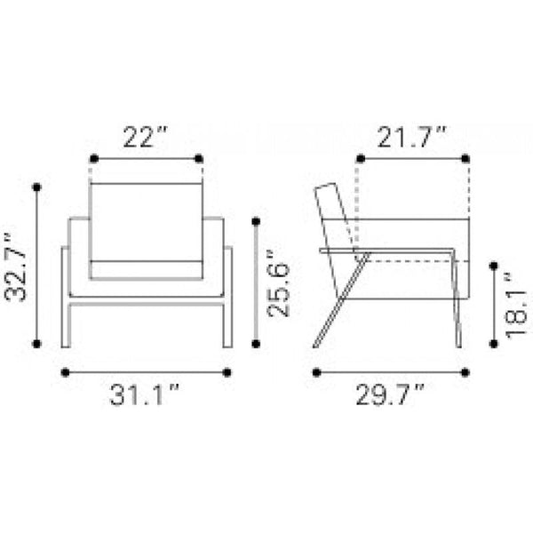 Zuo Homestead Lounge Chair | Lounge Chairs | Modishstore-8
